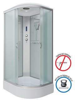 Душевая кабина Niagara NG-33094-14LP 100x90см серебро/матовое